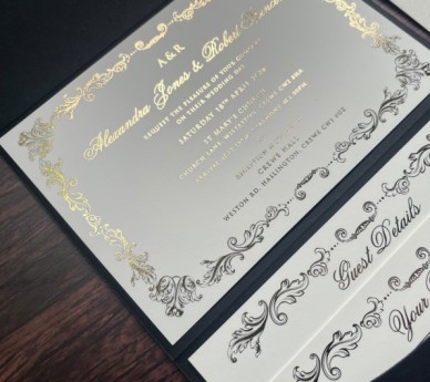 Scallop Black & Gold