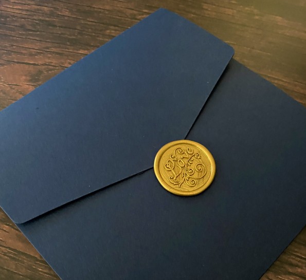 Calligraphy Gold & Navy