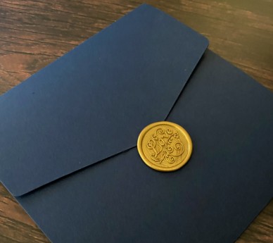 Calligraphy Gold & Navy