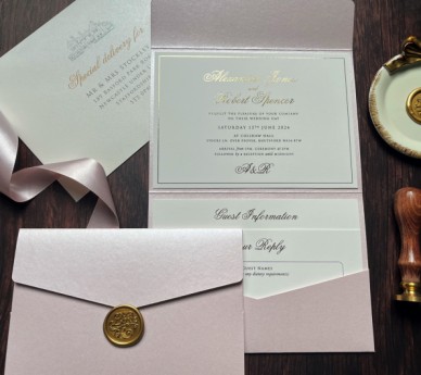 Pearly Pink & Gold Foil