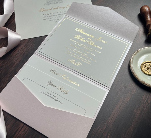 Pearly Pink & Gold Foil