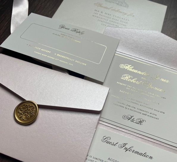 Pearly Pink & Gold Foil