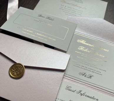 Pearly Pink & Gold Foil