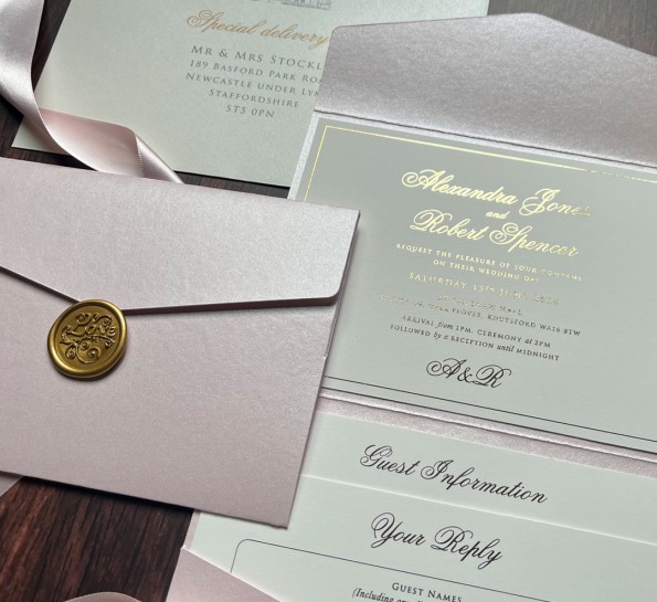 Pearly Pink & Gold Foil