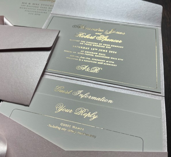 Pearly Pink & Gold Foil