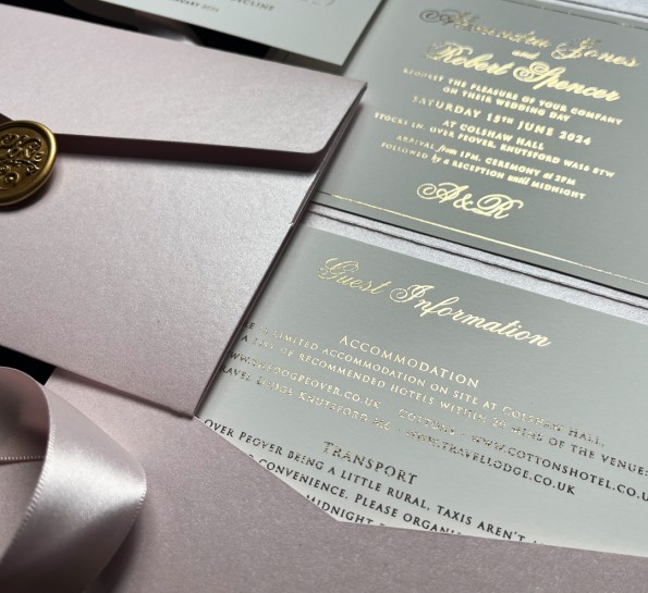 Pearly Pink & Gold Foil