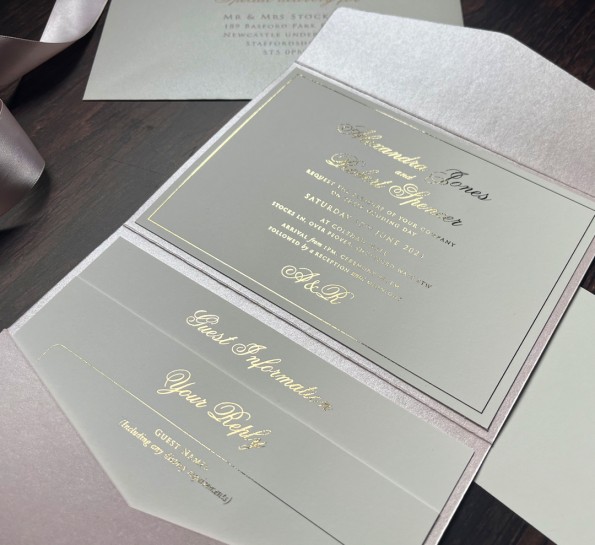 Pearly Pink & Gold Foil