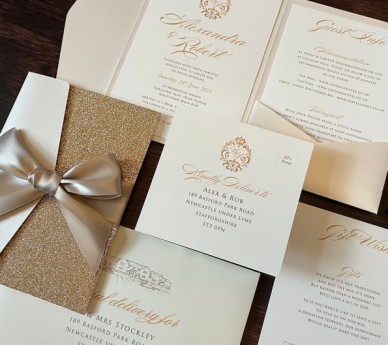 Champagne Gold Glitter Crest