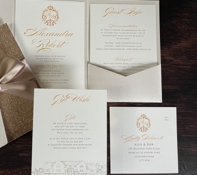 Champagne Gold Glitter Crest