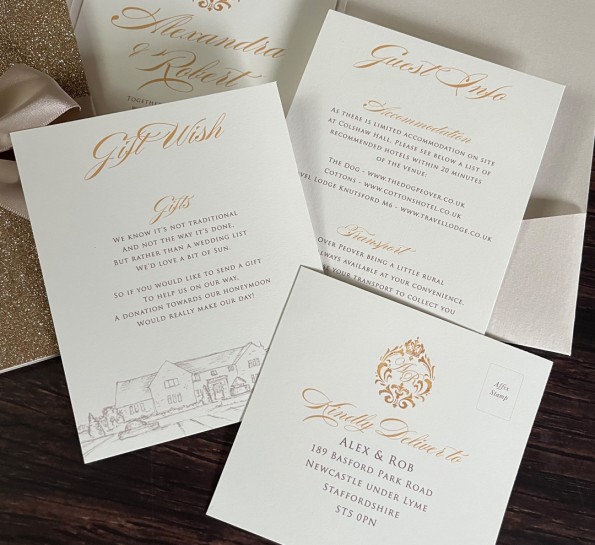 Champagne Gold Glitter Crest